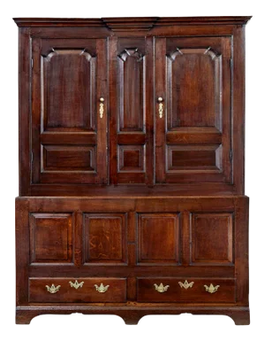 18th Century English Oak House Keepers Cupboard, 1770