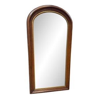 Antique Louis Philippe Mahogany Gilt Trim Mirror, Circa 1870s For Sale