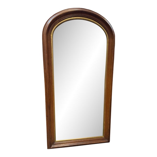 Antique Louis Philippe Mahogany Gilt Trim Mirror, Circa 1870s For Sale