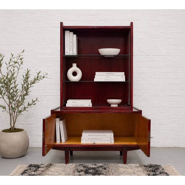Mid Century Modern China Cabinet / Bookcase by Rajmund Halas for Jarocinska, Made in Poland, C. 1960’s For Sale - Image 11 of 15