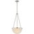 Kelly Wearstler for Visual Comfort Signature Melange Small Pendant in Polished Nickel with Alabaster For Sale