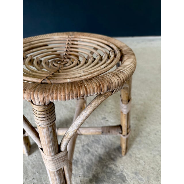 Boho Bamboo Stool Set, Italy, 1960s, Set of 6 For Sale - Image 16 of 18