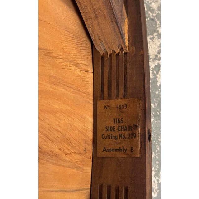 Set of 6 Mid-Century Walnut Dining Chairs by Stanley For Sale - Image 15 of 16