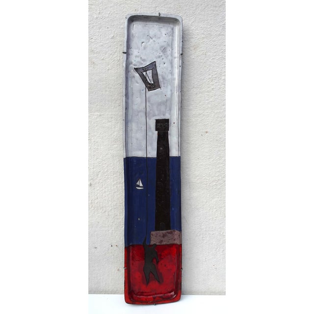 Ceramic Wall Art Plaque from Pierre Oosterlinck, 1960s For Sale - Image 8 of 12