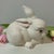 Vintage White Hand-Painted Ceramic Easter Bunny For Sale - Image 9 of 12