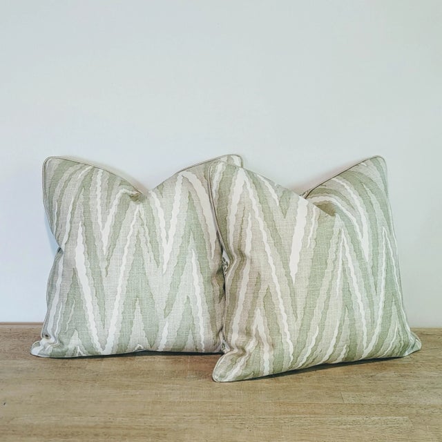 Thibaut Highland Peak Green 20" Pillows - Set of 2 For Sale In Greensboro - Image 6 of 7