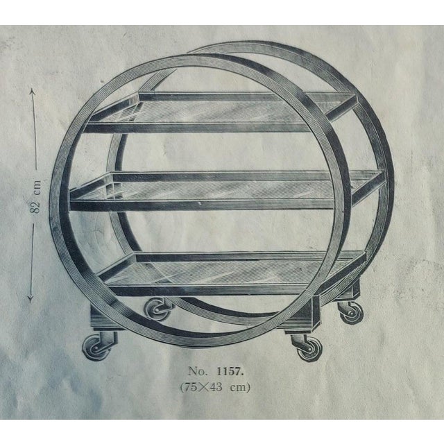 Art Deco No.1157 Serving Trolley attributed to Thonet Debrecen, 1930s For Sale - Image 9 of 10