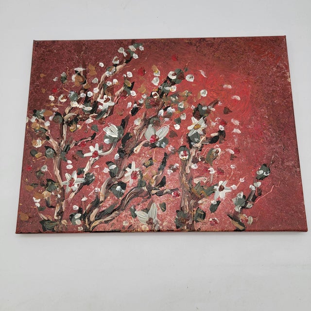 1990s Val Bergman Original Painting 3 Panels Triptych Tree Art For Sale - Image 4 of 7