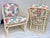 1980's Rattan Lattice Barrel Lounge Chairs With Chinoiserie Cushions in the Style of Ficks Reed a Pair For Sale - Image 16 of 16