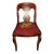 Mid 19th Century Antique Empire Flame Mahogany Accent Chair With Needlepoint Seat For Sale