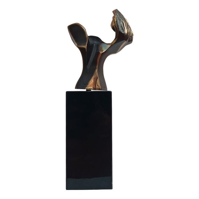 Aluminum & Bronze Sculpture in the Air of His Flight by José Lucas, 2000 For Sale