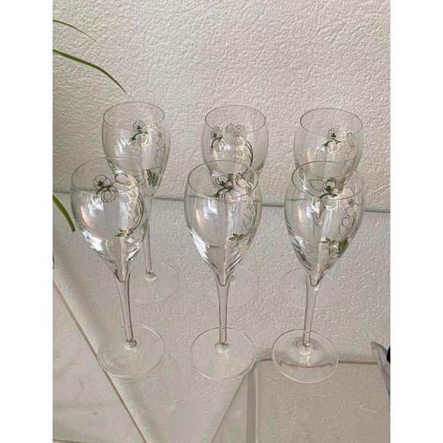 Belle Epoque Champagne Flutes from Perrier-Jouët, 1960s, Set of 6 For Sale - Image 8 of 10