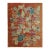 Antique Chinese Art Deco Rug in Rust With Bold Floral Design - Rug & Kilim For Sale