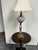 Traditional Vintage Traditional Fenton Cranberry Opalescent Coin Dot Art Glass Table Lamp For Sale - Image 3 of 12