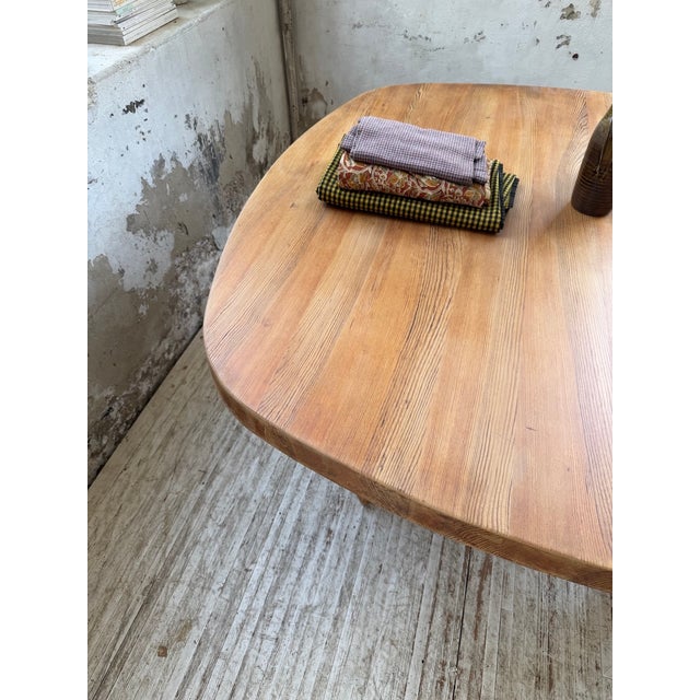 Constructivist Round Pine Table, 1950s For Sale - Image 12 of 18