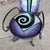 Joan Irving Postmodern Art Glass and Wrought Iron Chair For Sale - Image 4 of 11