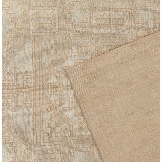 Turkish Vintage Circa 1940 Turkish Oushak Rug 5ft 9in X 7ft 5in For Sale - Image 3 of 15
