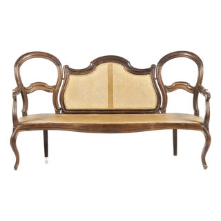 19th Century Romantic Canape in Noble Wood For Sale