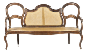 19th Century Romantic Canape in Noble Wood