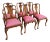 Set of 6 Antique 19c Queen Anne Style Carved Burl Walnut Dining Chairs For Sale