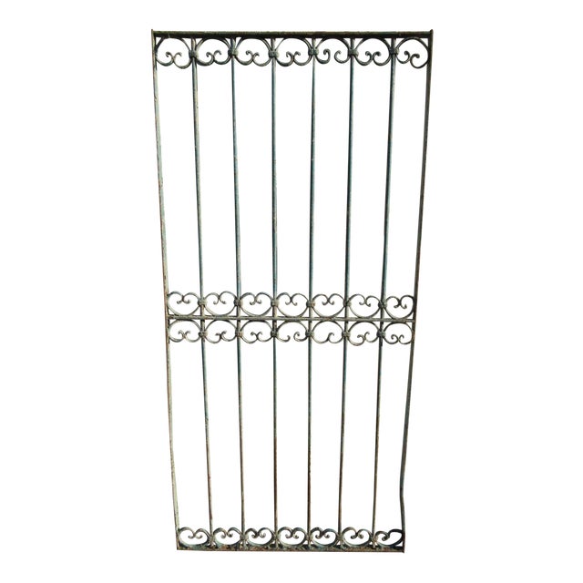 Antique Victorian Iron Gate Window Garden Fence Architectural Salvage Door #041 For Sale
