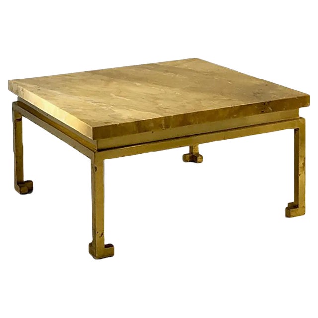 French Shabby Chic Coffee Table from Maison Ramsey, 1970s For Sale