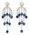 Sapphire and Diamond Chandelier Earrings, 18k, Pair For Sale