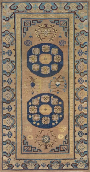 Antique Handwoven Wool Persian Khotan Runner