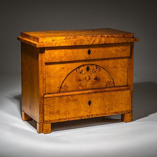 Biedermeier Chest of Drawers in Birch, Northern Germany, 1820 For Sale - Image 3 of 11