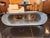 Contemporary Geometric Tessellated Grey Marble Coffee Table, 1980s For Sale - Image 3 of 9