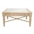 Worlds Away Matthew Izzo Home Noreen Cerused Oak & Glass Top Coffee Table W/Cane Inset For Sale - Image 4 of 4