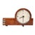 Art Deco Machine Age Burled Walnut With Aluminum Banded Detail Electric Clock For Sale