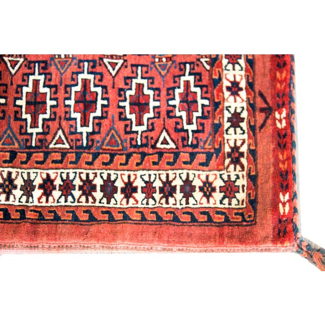 Early 20th Century Persian Yamut Bag Face Rug For Sale - Image 11 of 14