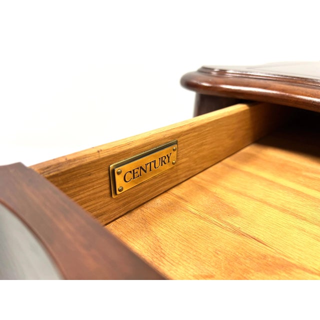 Century Cardella Collection Cherry Italian Provincial Serpentine Lamp Side Table For Sale - Image 12 of 12