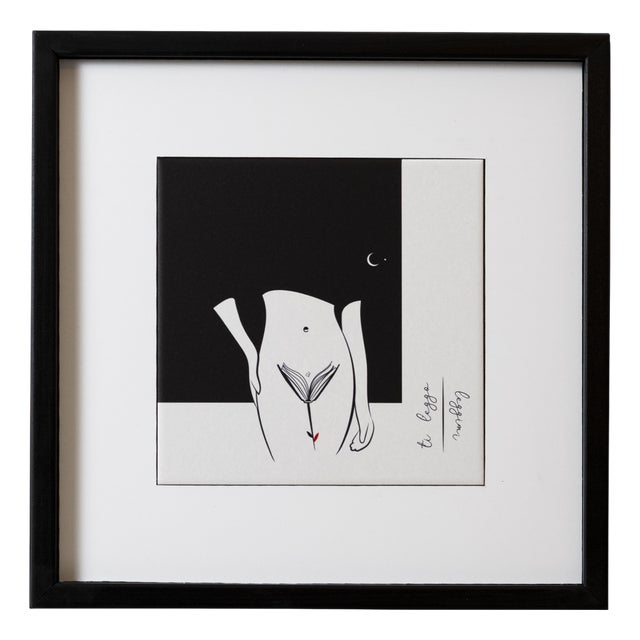 Large Framed Ti Leggo/Leggimi by Chiara Rescio for Kiasmo For Sale