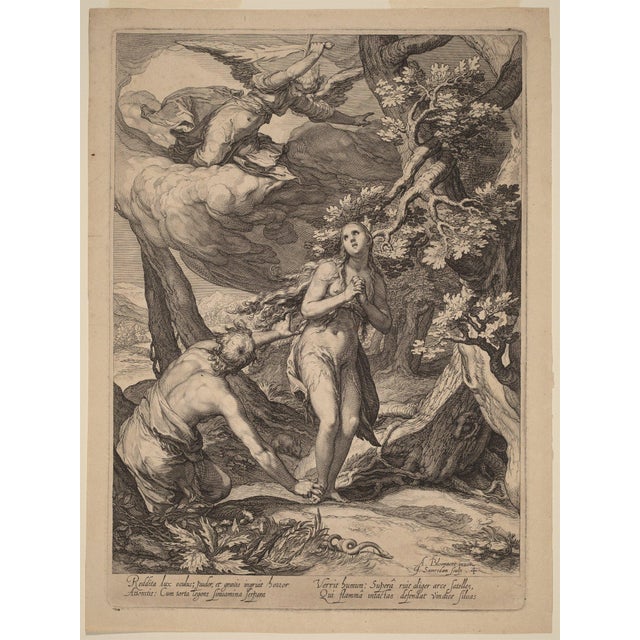 Workshop of Abraham Bloemaert, Adam and Eve, 1650, Oil on Canvas For Sale - Image 14 of 16