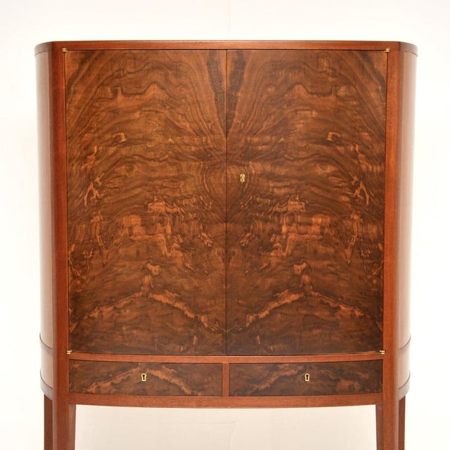 Vintage Swedish Walnut Drinks Cabinet by Johan Byström, 1958 For Sale - Image 9 of 14
