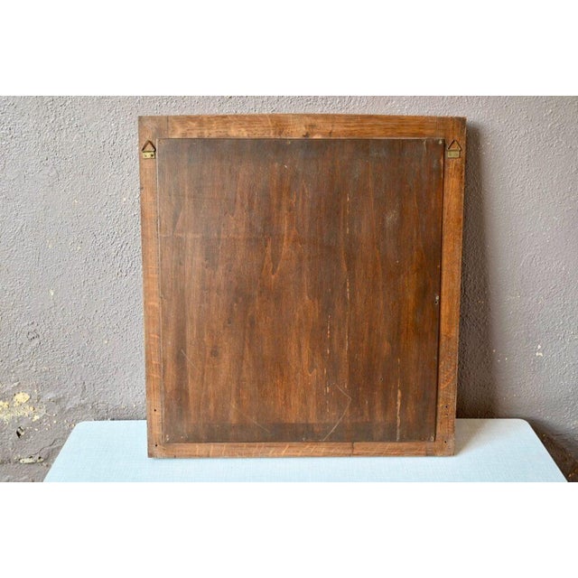 Beige Triptych Flap Mirror in Walnut, 1930s For Sale - Image 8 of 10