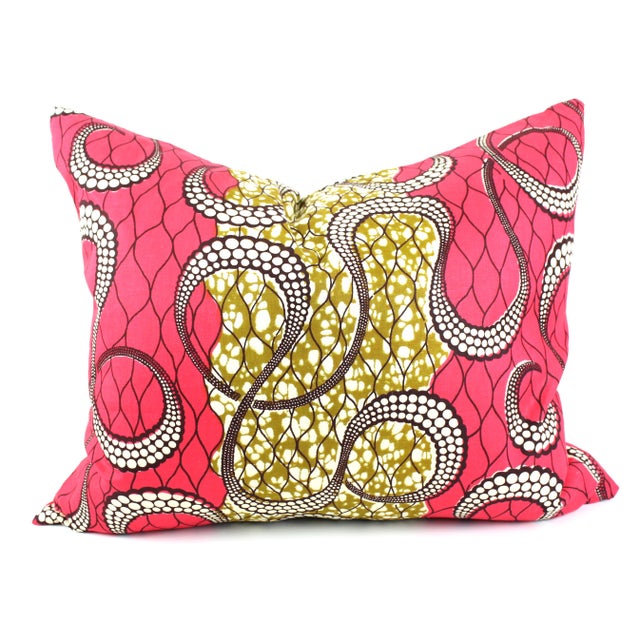 African Dutch Wax Swirl Accent Pillow Chairish