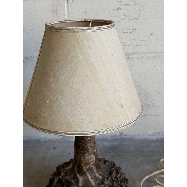 Mid-Century Modern Mid 20th Century Mid-Century Modern Vulcano Ceramic Table Lamp For Sale - Image 3 of 10