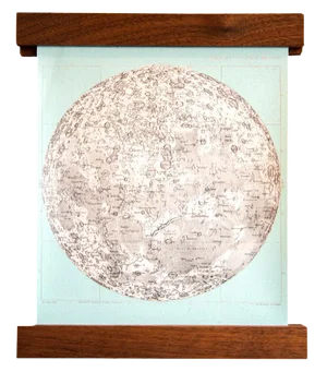 Aqua Mini Moon Chart Art Print