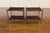 Pair of Two Tiered Brass and Wood End Tables by Leighton Hall - Showroom Samples For Sale - Image 13 of 17
