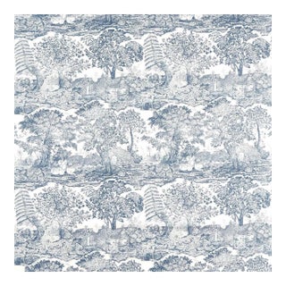 Sanderson Highgrove Toile Fabric in Tetbury Blue For Sale