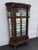 Late 1800s Large Tall Tiger Oak Leaded Stain Glass Curio Cabinet Cupboard 6573 For Sale - Image 10 of 18