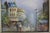Wood Vintage European City Scene Paris France Oil Painting, Small Original Art For Sale - Image 7 of 14