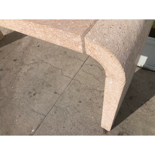 Coquina Console With Pinkish Tone For Sale - Image 9 of 12