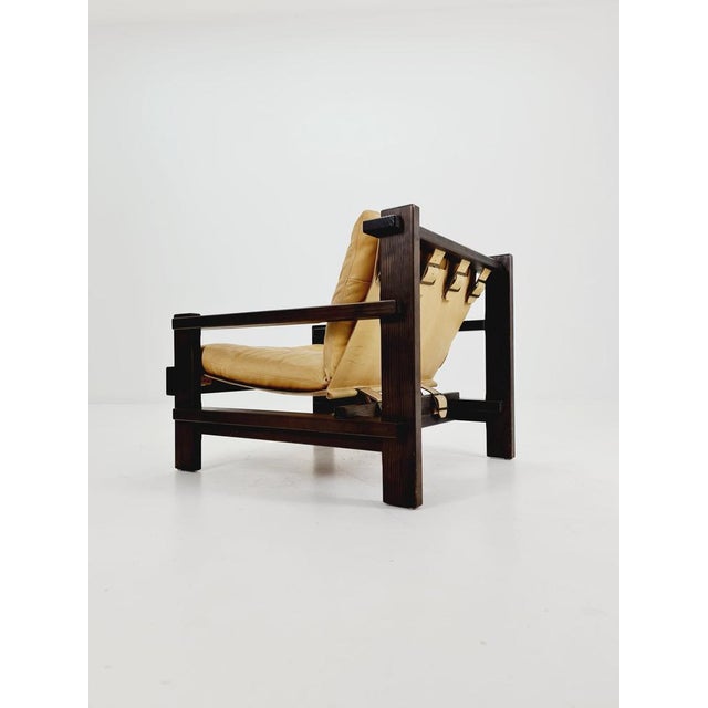 Mid-Century Modern Lounge Chair in Leather and Wood from Straub, Germany, 1960s For Sale - Image 14 of 18