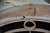 Vintage European Wooden Round Tinted Glass Rose Window With Iron Scrolled Inserts For Sale - Image 4 of 18