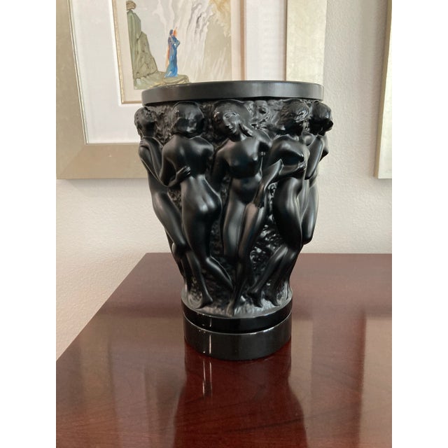 Glass Lalique Vase, Bacchantes Black Collection Large Limited Edition For Sale - Image 7 of 7