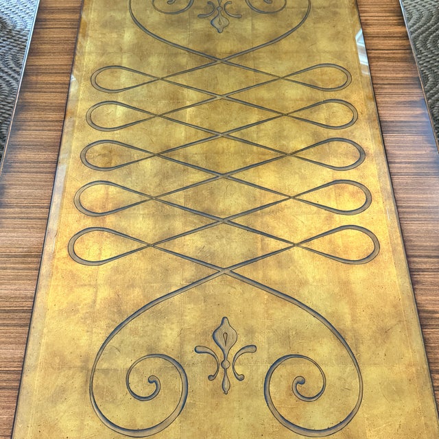 2000 - 2009 Maitland Smith Eglomise Glass Coffee Table For Sale - Image 5 of 9